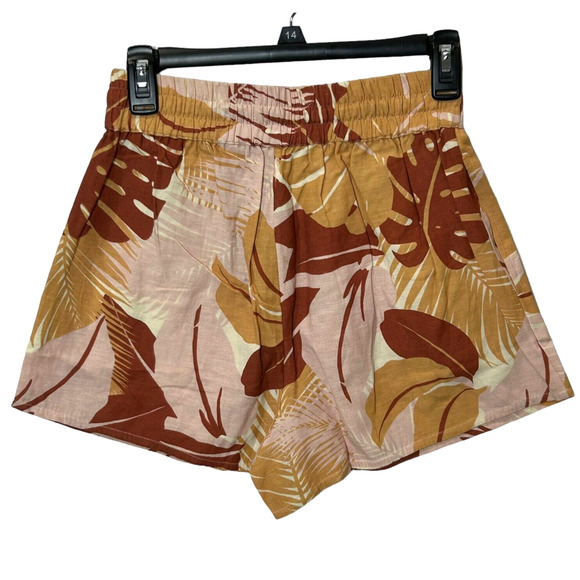 L*Space Gene Set Button Up S/S Top Pull On Shorts Pink/Gold Women's Small NWT - Picture 9 of 13